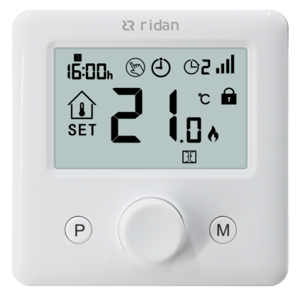 Ридан 087N6474R — Беспроводной электронный комнатный термостат RT2000RF + RX1